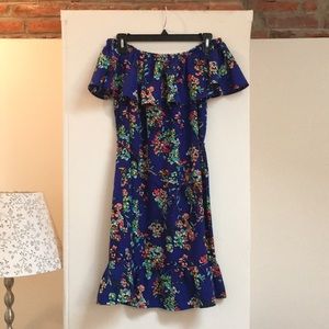 Colorful strapless dress